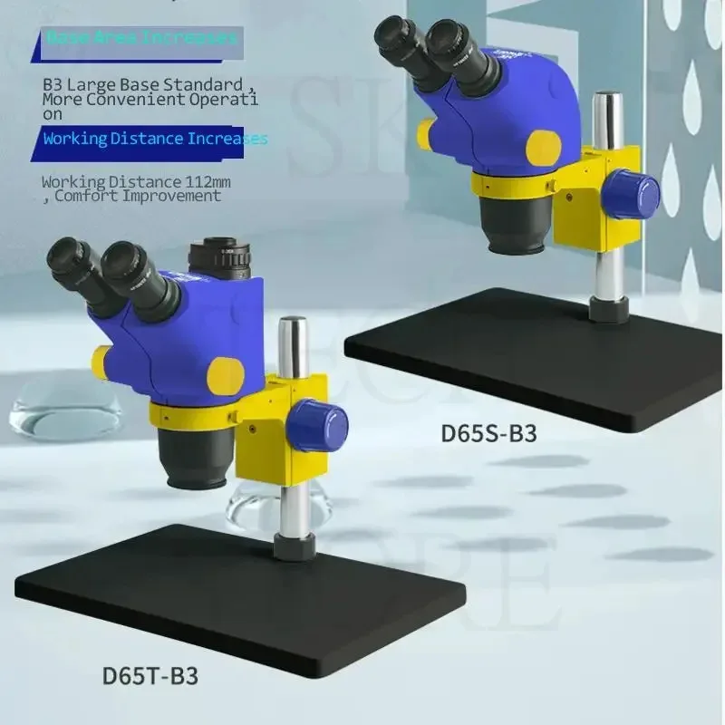 Meccanico D65T Digital Para electronics Microscopio per saldatura fotocamera obiettivo ottico 6.5X-65X moltiplicatore continuo Microscopio