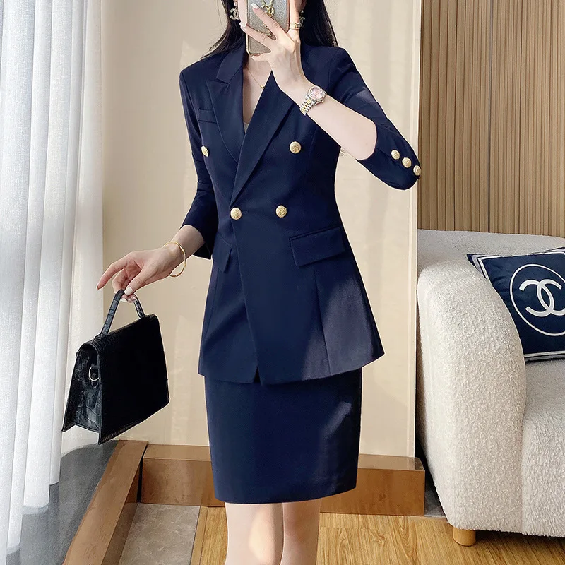 Suit Women's Spring and Autumn Job Interview Civil Servant Business Wear Temperament Workplace Formal Wear Suit Jacket Overalls