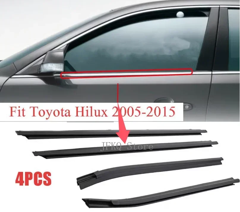 For Toyota HILUX SR5 4 Doors 2005-2015 Car Side Window Sealant Strip Door Window Seal Weatherstrip Rainproof Weather Strip