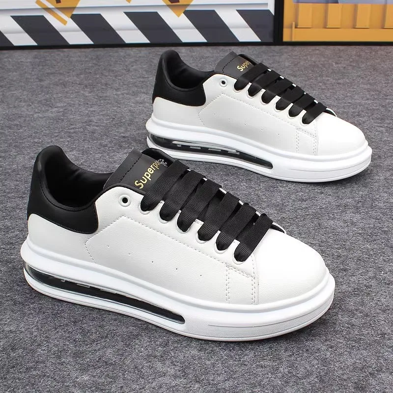 Branded air-cushion white shoes for men and women, sports and casual shoes, fashionable and versatile shoes, luxury tennis shoes