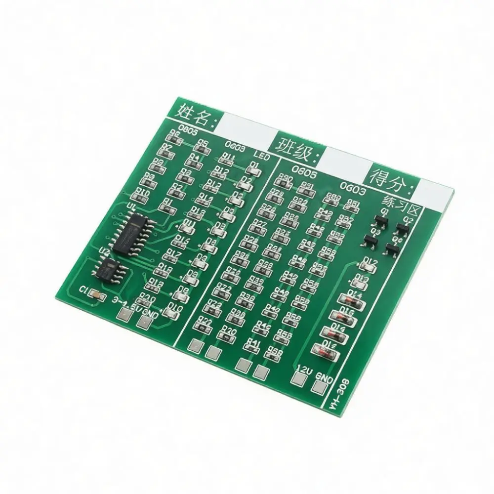 SMT Soldering Practice Board Kit Electronic Components DIY PCB Training Module STM Learning Engineering Electrical Skills
