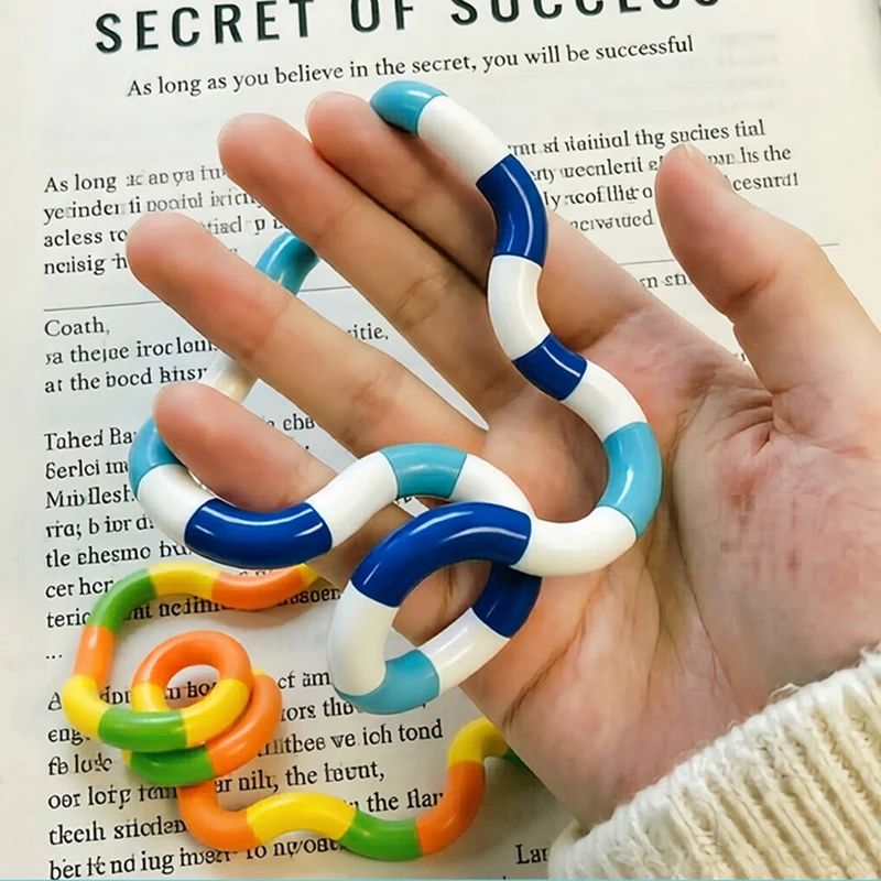 Colorful Detachable Bendable Tangle Twist Fidget Sensory Toy Anti-Stress for Hand-Eye Coordination Focus Relax Training Toy