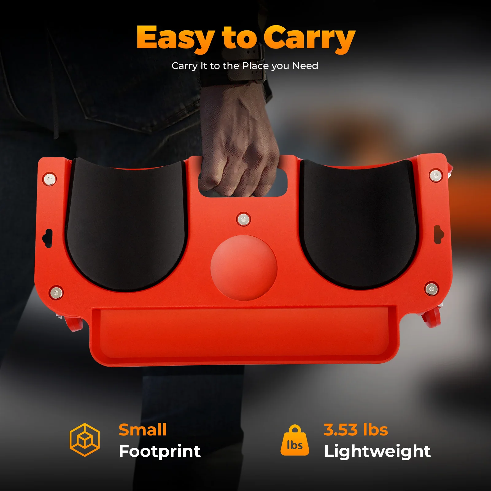 

Premium Rolling Knee Pad Ergonomic Sponge Cushion 5 Universal Wheels 220LBS Load PP Durable for Auto Repair Construction