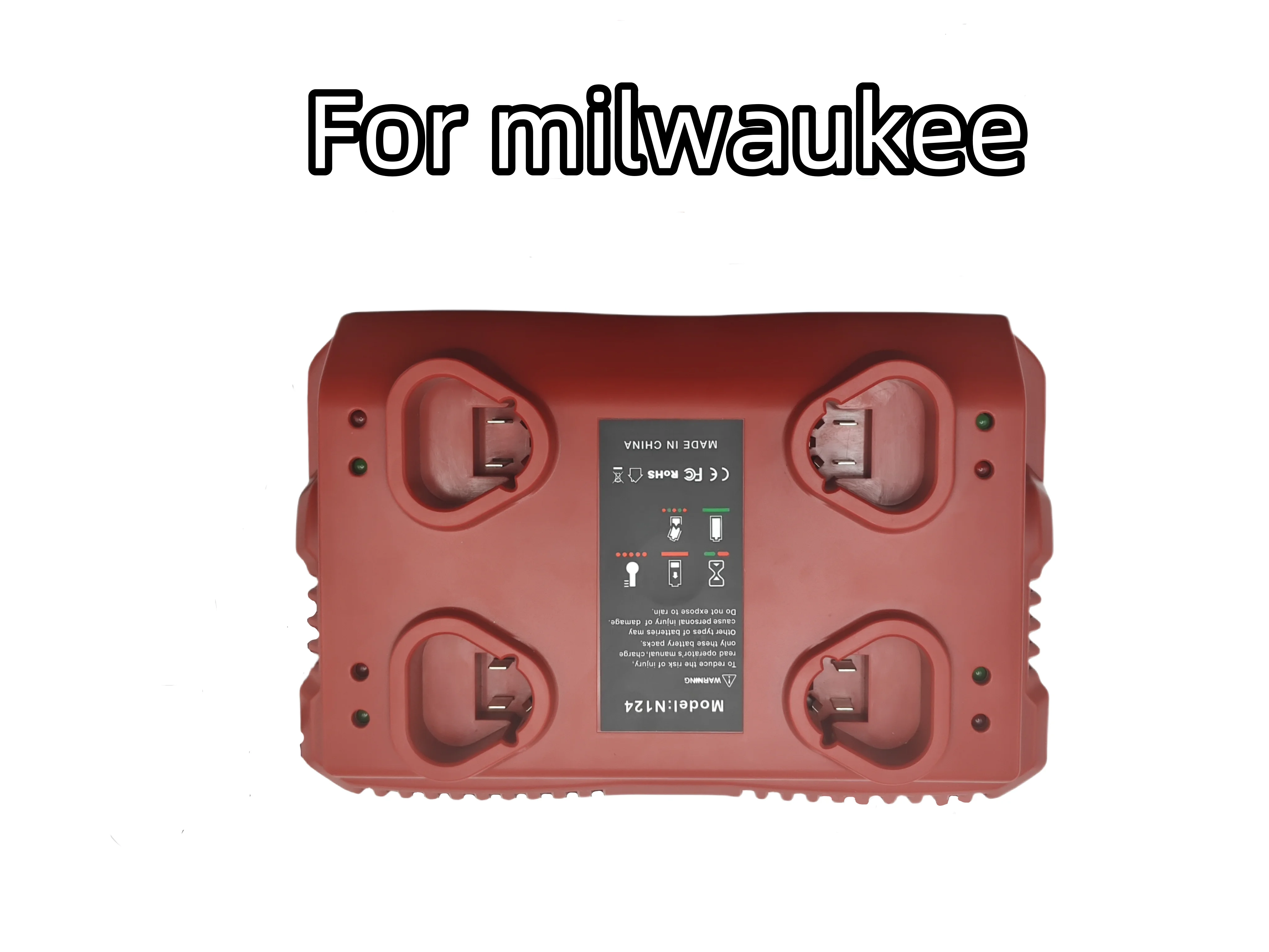 

VICTPOWER Four slot charger suitable for power tool lithium battery pack supporting 3A fast charging with double 2.1A USB Ports