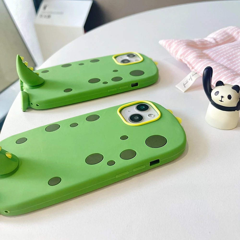 Für iPhone 11 12 13 14 15 Pro Max Lustige Cartoon Polden Sulley Monsters Dinosaurier Hülle Weiche Silikonhülle mit Ständerhalter – Detail 7