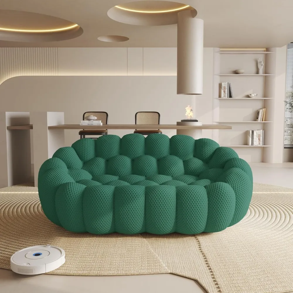 

Bubble Sofa Couch,79.53'' Modern Curved Sofas for Living Room, 2 Seater LoveSofa Lazy Floor Sofa, Large Bean Bag Chair