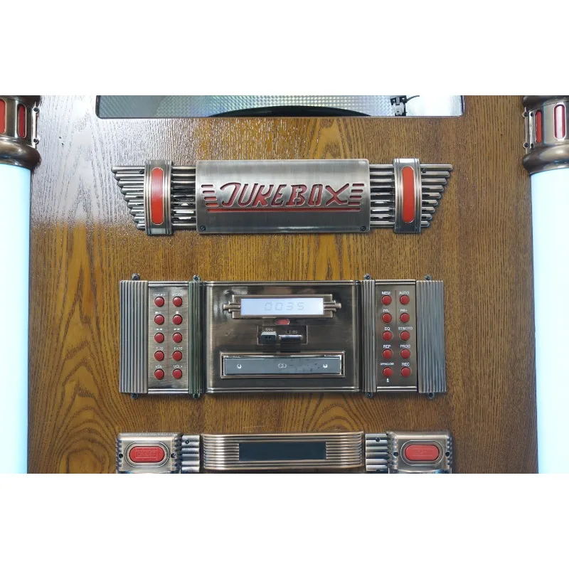 Latest 2024 model Full-size Jukebox with vinyl player,cd,radio,bt,usb,aux function