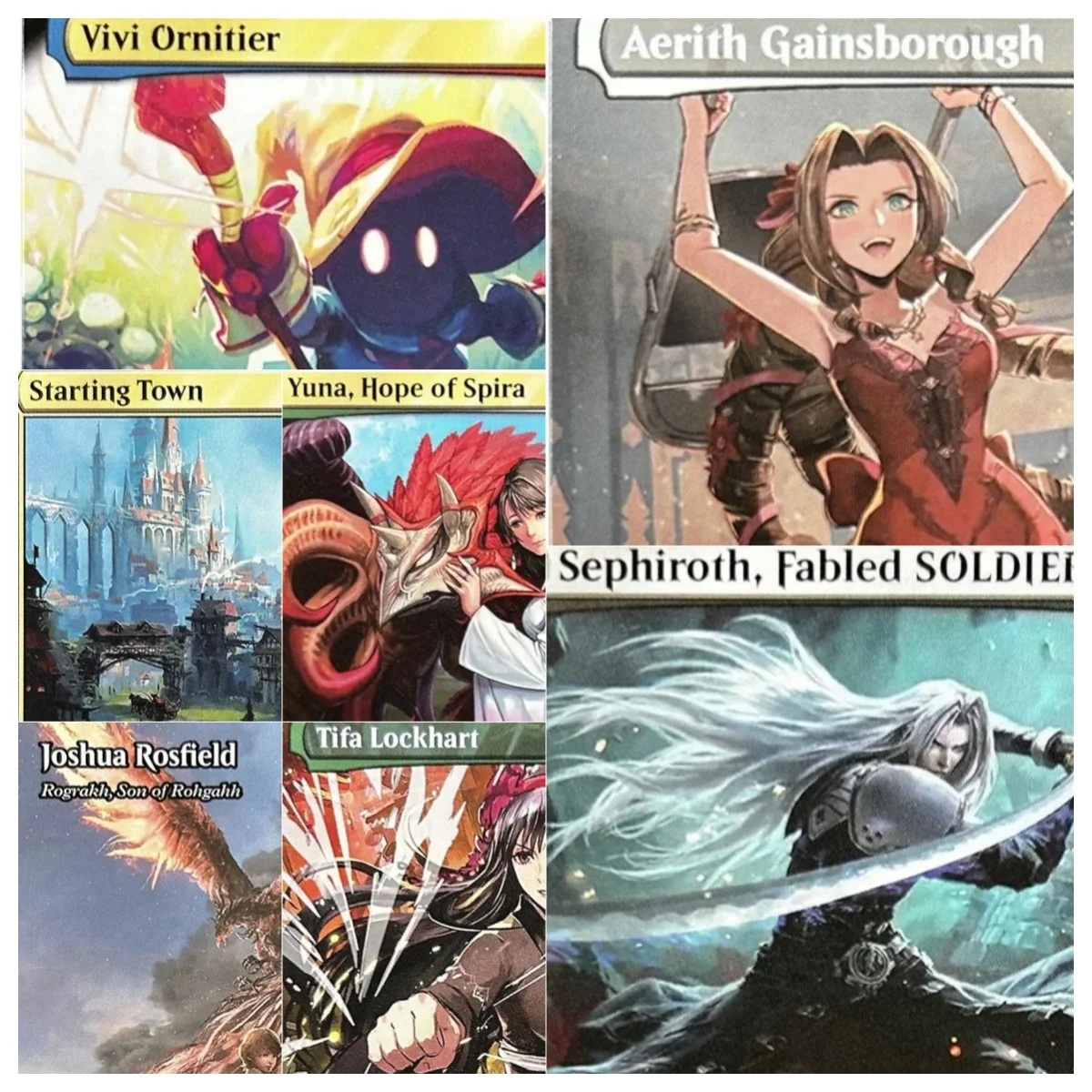 

FIN /FIC 'Joshua Rosfield/Yuna, Hope of Spira' Magical Proxy Cards Quality Proxy Board Playing Game Trading Cards