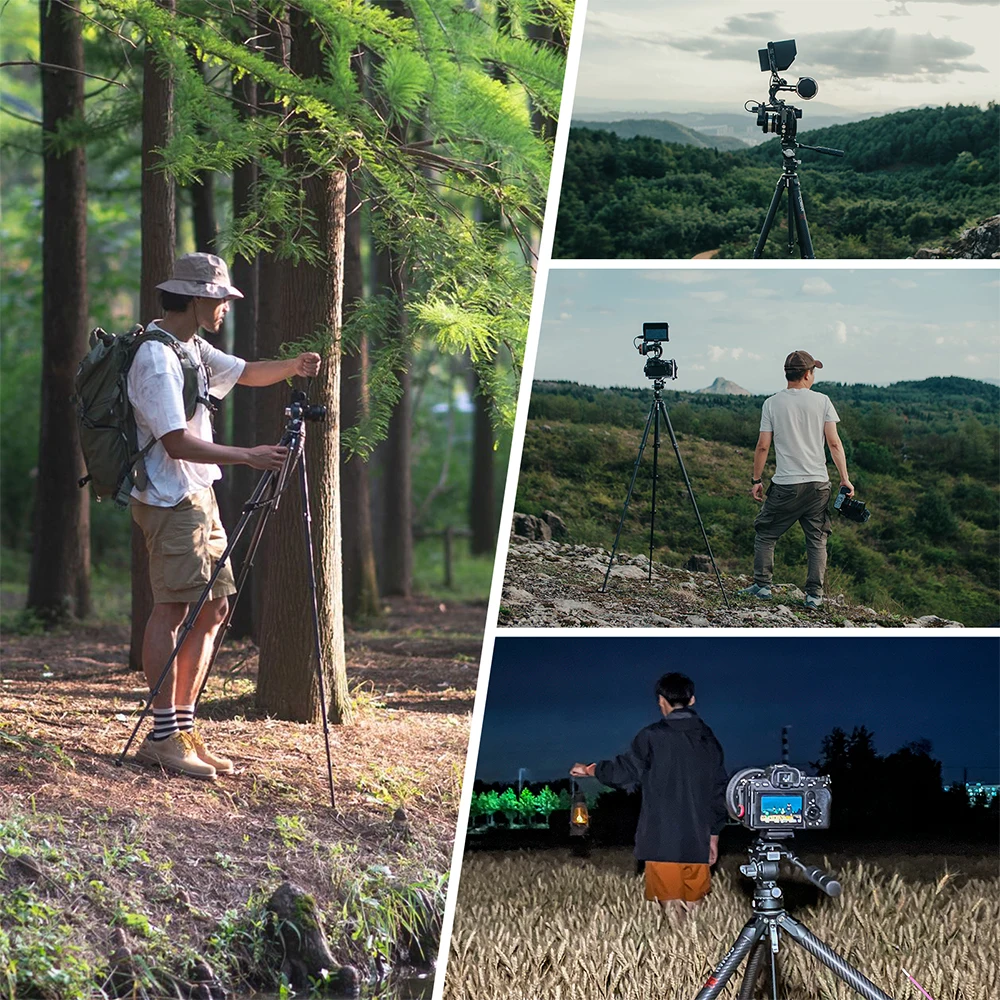Zero V Lightweight Camera Carbon Fiber Tripod Portable Video Tripod Professional Travel Camera Tripod
