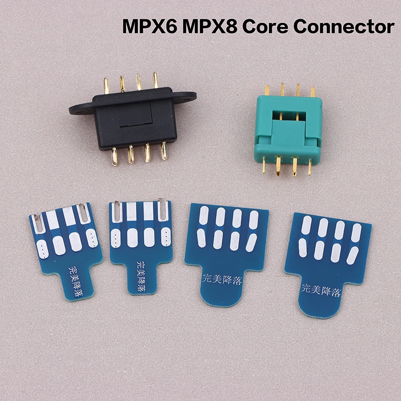 1Set MPX 6 MPX8 Core Connector With Soldering Board For RC Airplane Accessories Turbine Jet Parts Vtol Plugs