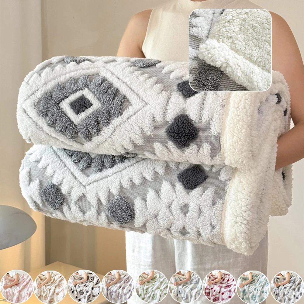 

Throws Blankets Fluffy Soft Imitation Wool Blanket Machine Washable Double-sided Velvet for Sofa Couch Bed 담요 Mantas De Invierno