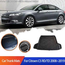 Car Trunk Mat For Citroen C5 RD TD 2010 2012 2015 2008-2019 Rear Trunk Protector PadΒ Boot Carg Cover Tray Liner Auto Accessories