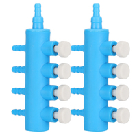 2Pcs Fish Tank Air Splitter Air Pipe Distributor Aquarium Oxygen Pump Adapter Accessory Oxygen Pump Adapter Air Pipe Distributor