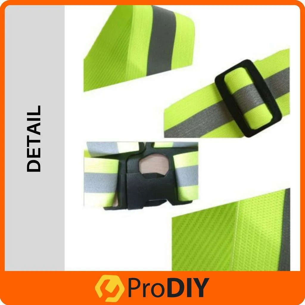 Adjustable Reflective Safety Belt Vest Fluorescent Green / Orange Night Visibility for Outdoor Sports