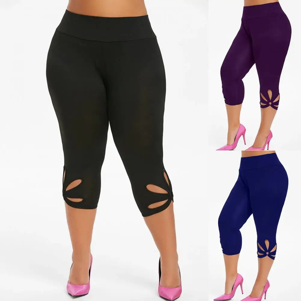 Sporty Trousers Bottoms Ladies Elastic Waist Slim Pants Elasticity Jeggings Pants for Aerobics