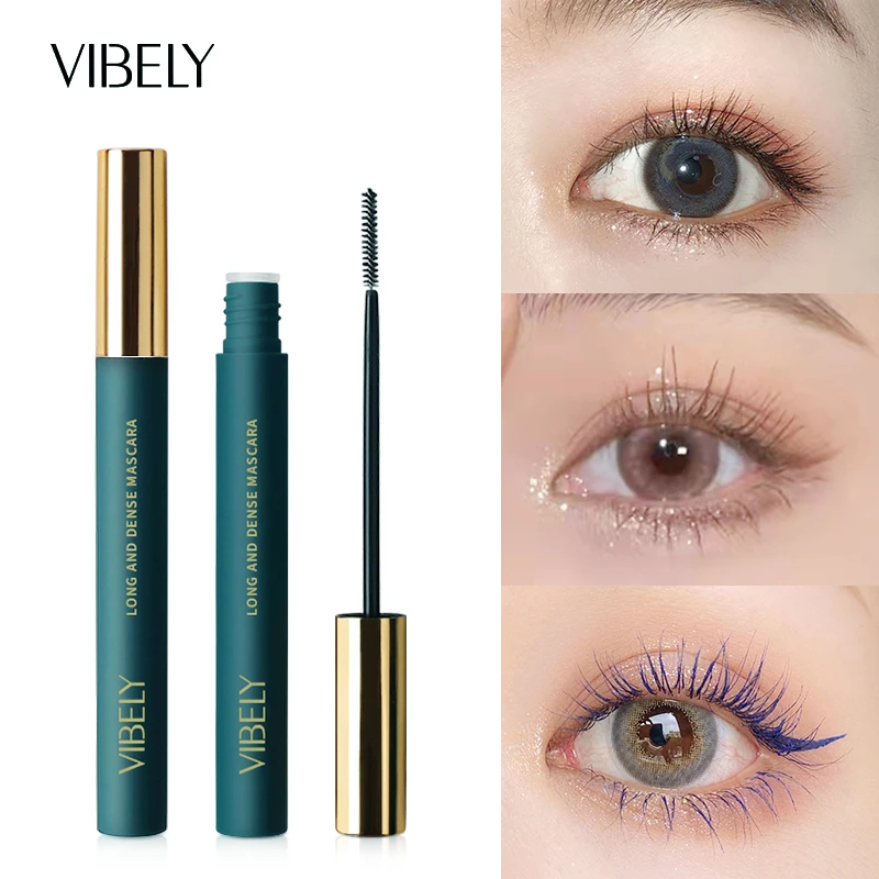 Thin 4D Colour Mascara Silk Fiber Waterproof Long Lasting Lengthens Curling Colored Eye Lashes Mascara Makeup For Women Beauty