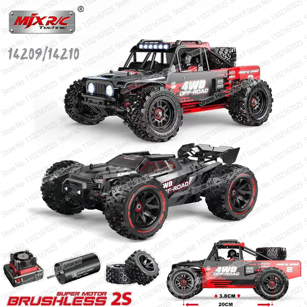 Nowy MJX Hypergo 14210 14209 RC Car Racing Pickup Bezszczotkowy zdalnie sterowany samochód 1/14 Off-Road Drifting High-Speed Truck Toys Model