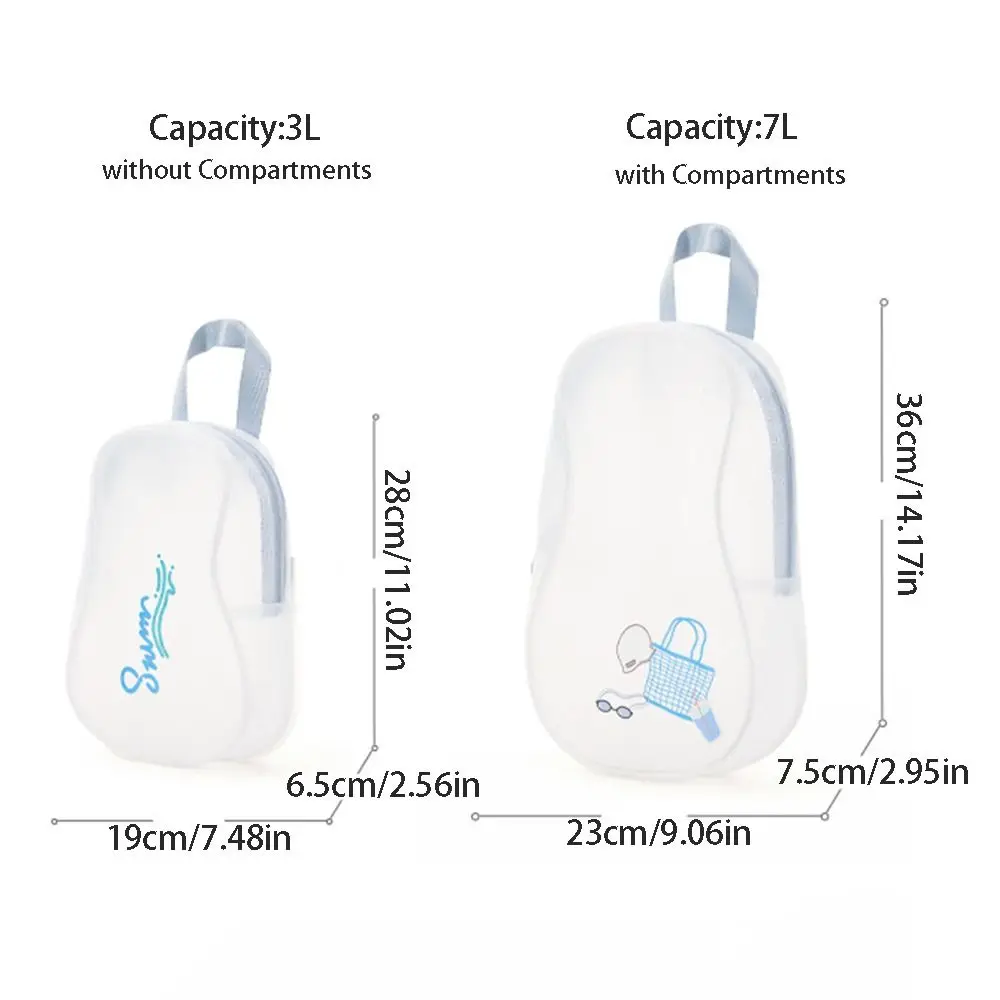 EVA Waterproof Storage Bag Portable Large Capacity Swimming Handbag Easy To Clean Translucent Toiletries Organizer Cosmetic