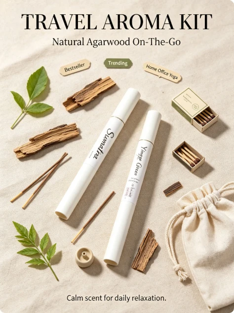 Hot Agarwood Incense Set Sumatra & Yingge Green Kynam, Natural Handmade Sticks for Meditation, Home Aromatherapy & Stress Relief