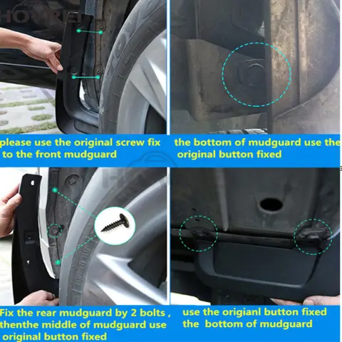 4PCS Car Mudguards For Volvo V60 2019~2025 2020 2021 2022 2023 2024 Wheel Mud Flaps Splash Guards Front Rear Fenders Accessories 8 best selling volvo v60 model - №2