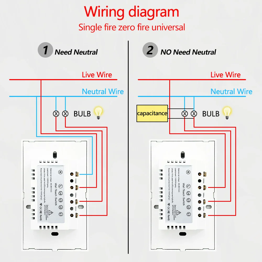 Presa Interuptor WiFi intelligente, interruttore a pulsante in plastica presa USB per il brasile, interruttore WiFi intelligente funziona con