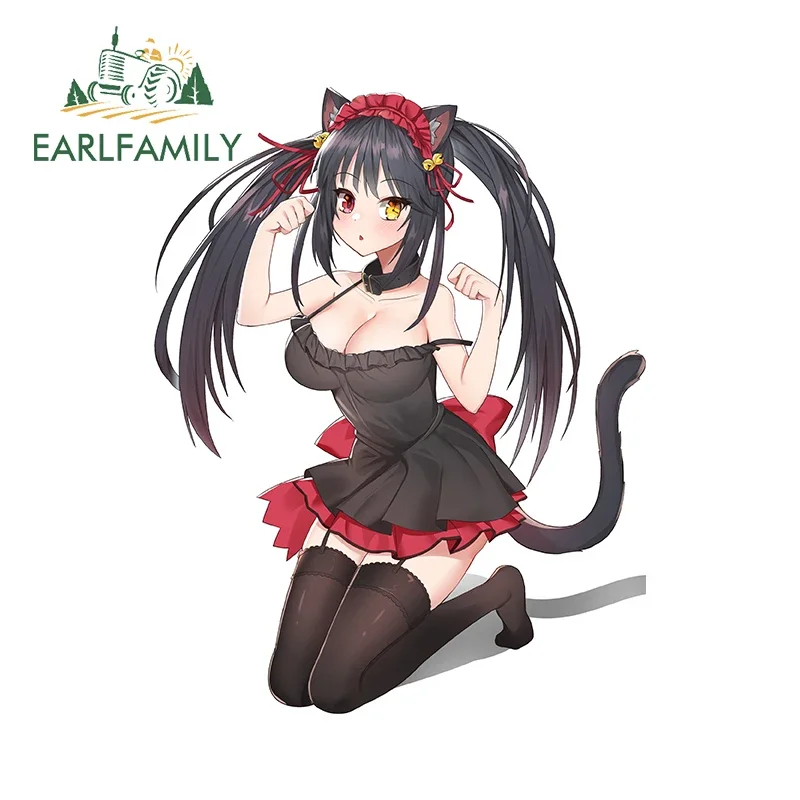 EARLFAMILY 13cm x 10.2cm for Date A Live Scratch-Proof Car Stickers And Decals Laptop Waterproof Scratch-Proof Vinyl Car Wrap