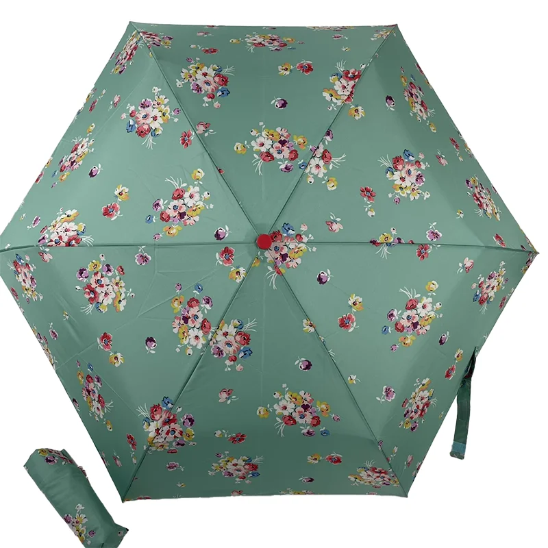 97cm fashion sun umbrella with UV protection and UV coating UPF50+ printed ultra light three fold aluminum umbrella for women