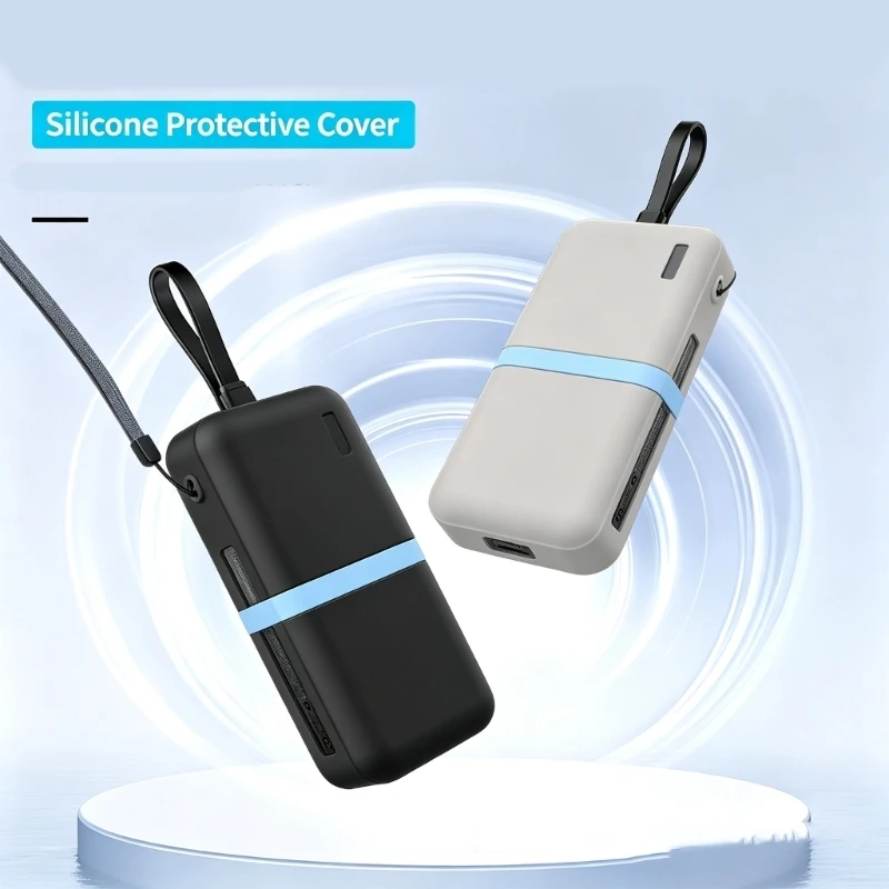 Power Banks Accessory Cover for CP24 Travel Storage with Display Opening, Carry Lanyard, and Charging Area Access for Daily Use 