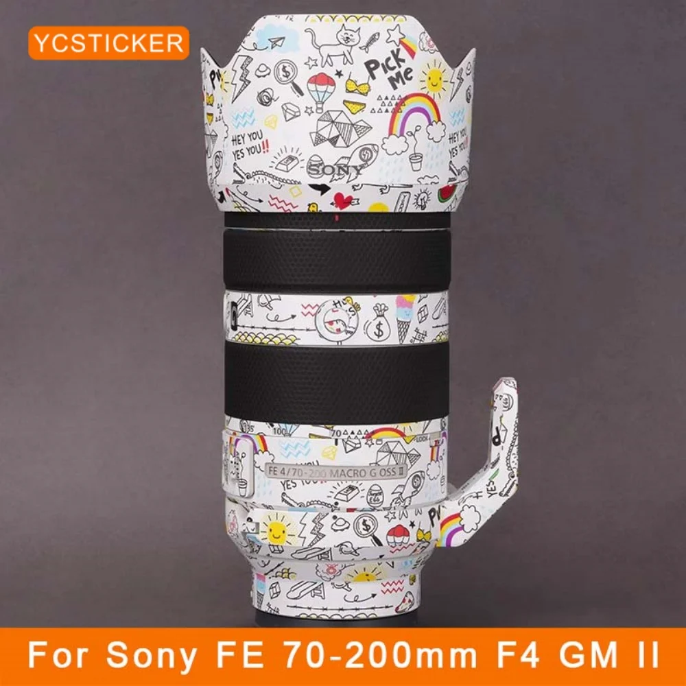 70 200 F4 II Camera Skin 3M Wrap Vinyl Protective Sticker Lens Anti-Scratch Texture Decal for Sony FE 70-200mm F4 GM OSS II