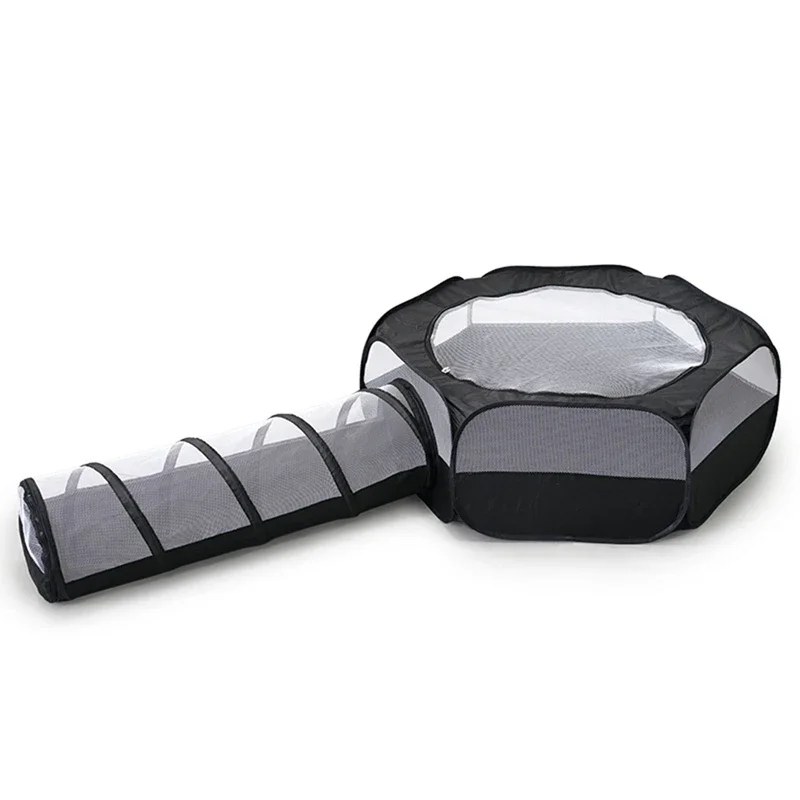 猫家具テント-屋内および屋外用-ポータブル猫トンネル-メッシュ犬小屋-通気性のある折りたたみ猫おもちゃ-屋外床用