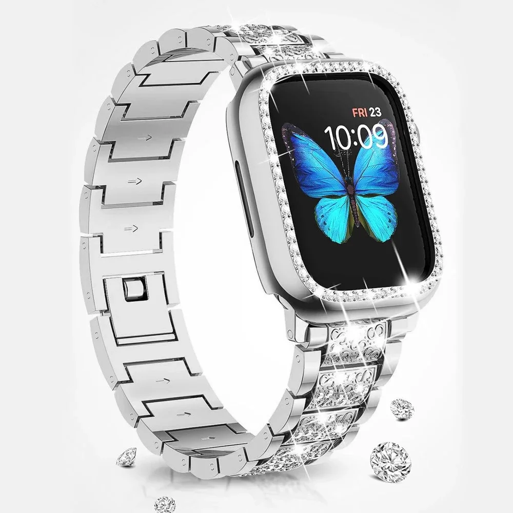 Bling strap+case for apple watch 40mm 44mm 42mm 46mm band protector case iwatch 41mm 45mm 10 9 8 7 se 6 5 4 ultra 2 49mm strap