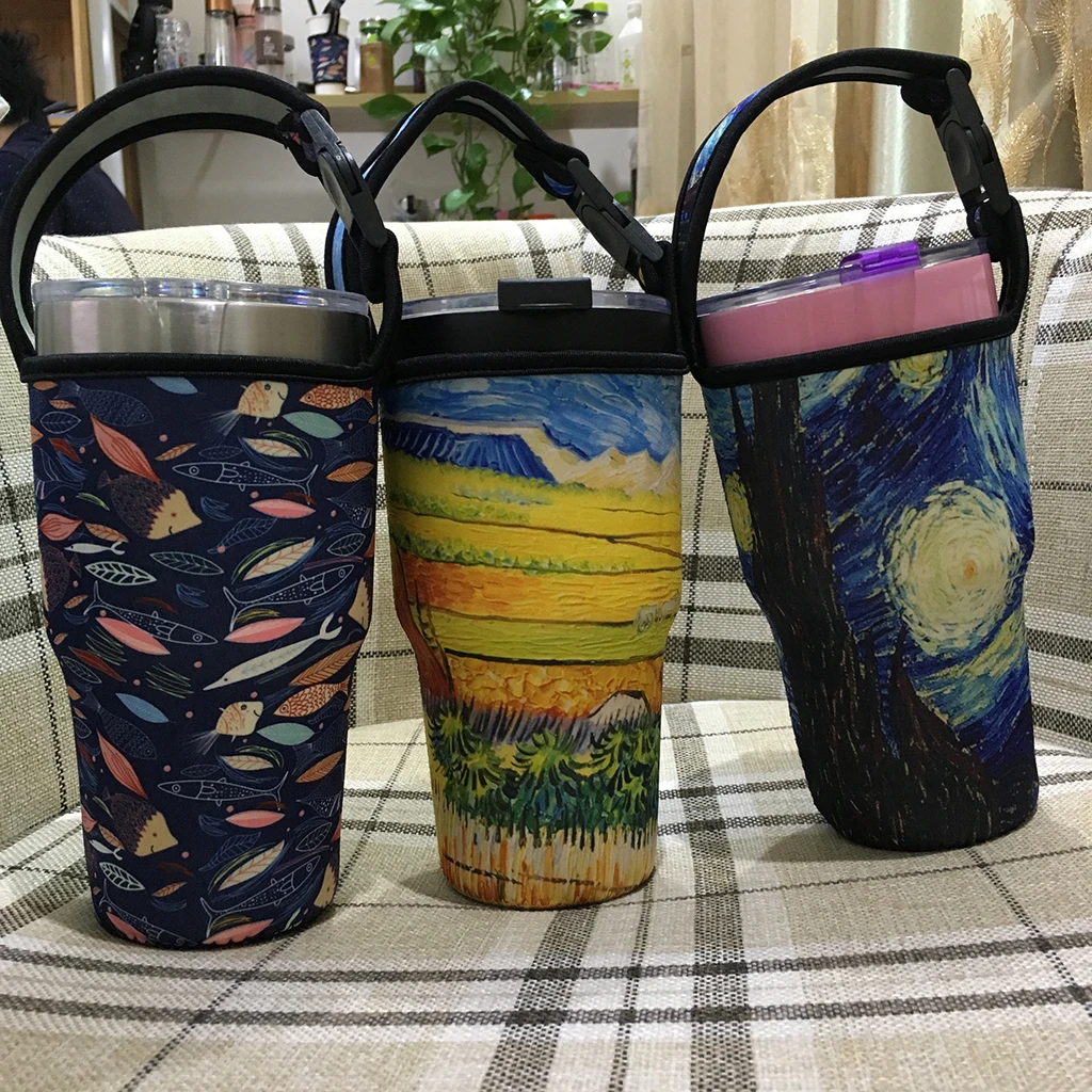 Tumbler Carrier Holder Pouch Sport Water Bottle Cover Insulator Sleeve Pouch Bottles Cup Pouch Camping Drinkware Accessories