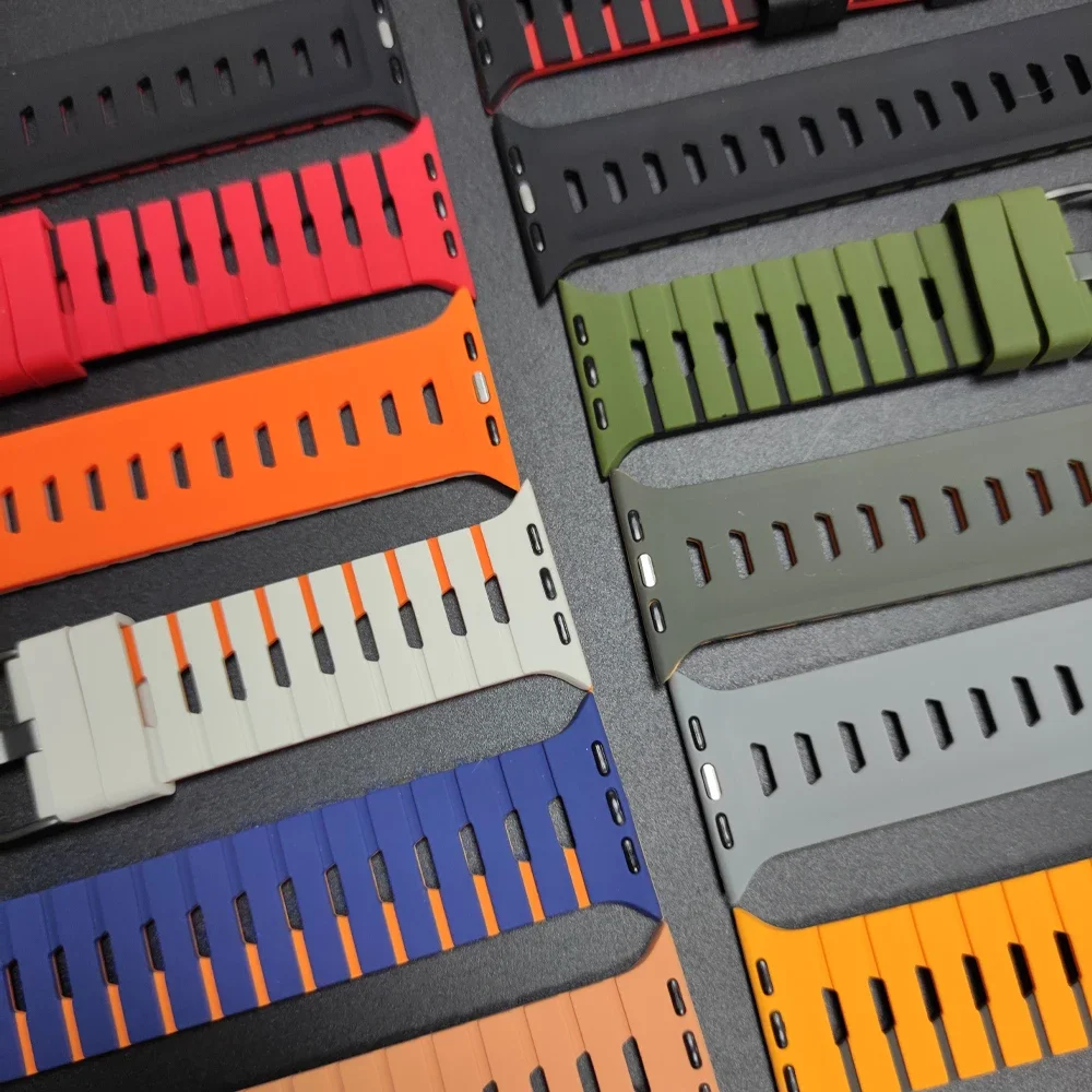 Silikon-Sportarmband für Apple Watch Band 49mm 46mm 45mm 44mm 42mm Correa Armband iWatch Series 11 10 9 8 7 6 5 SE3 Ultra 3 2 – Detail 5