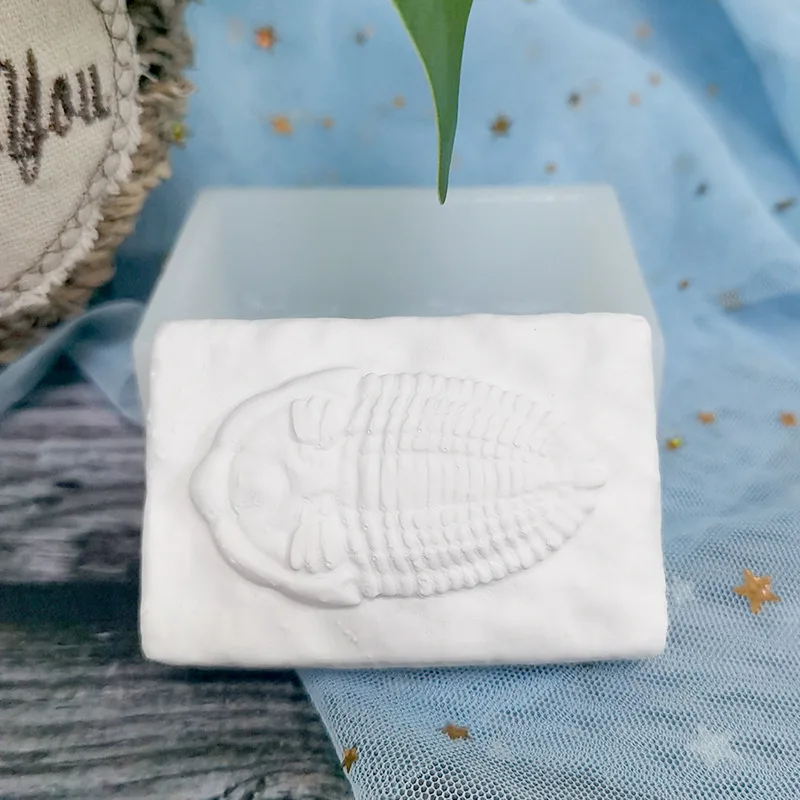 Trilobite Dinosaur Archaeological Excavation Fossil Silicone Mold Gemstone Shell Puzzle Plaster Mold Soap Mold Cake Decoration