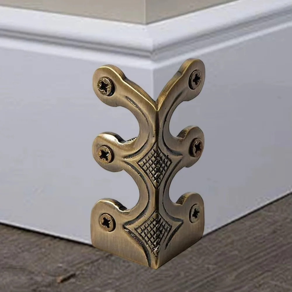 Retro Furniture Corner Protectors Universal Hardwares Corner Guard Solid Brass Home Decor For Wardrobes Cabinets Fireplaces