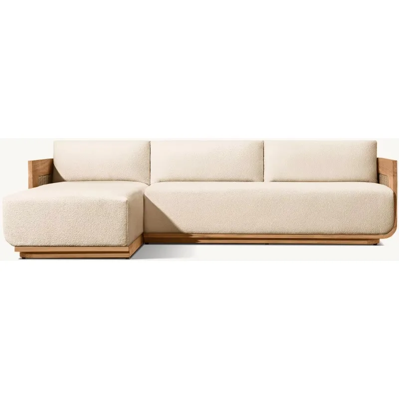 Factory Direct 2026 Luxury Garden Furniture Design Lounge Patio Modular Sets Modern Corner Sectional Outdoor Teak Sofa