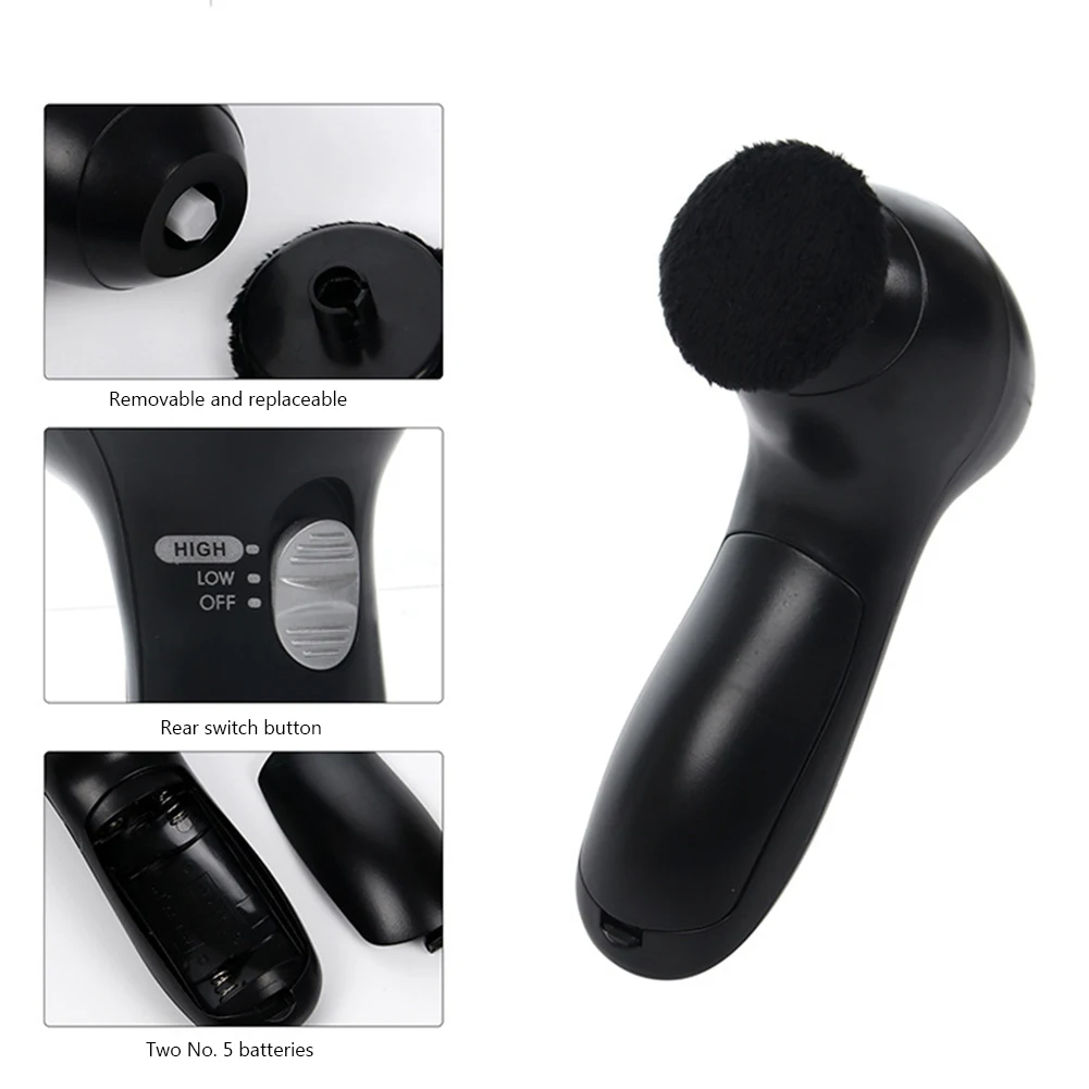 Handheld Automatic Shoe Brush Battery Powered Electric Shoe Clean Brush Portable Shoes Polisher Machine Adjustable for Going Out