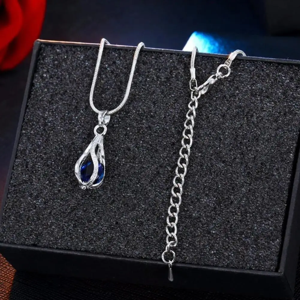 Bright Color Jewelry Set Silver Drop Jewelry Set for Women Cubic Zirconia Teardrop Dangle Earrings Wedding Bridal Accessories