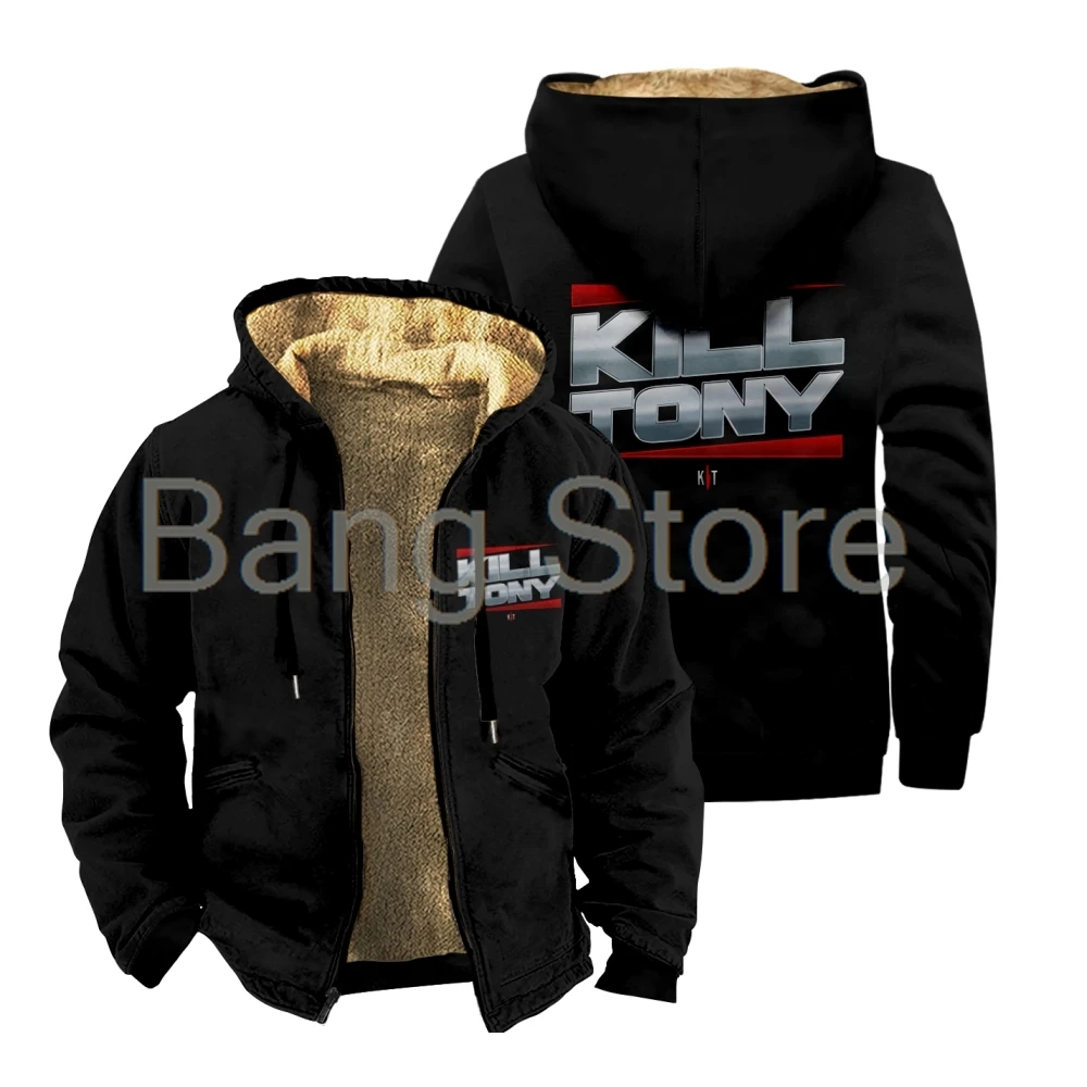 

Kill Tony Monday Night KT Zipper Jacket Women Men Long Sleeve Thickened Winter Parka Streetwear Coat