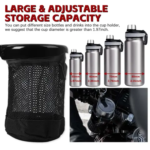 22MM Motorcycle Drinking Holder Cup For Honda Goldwing 1800 GL1800 2001-2015 F6B 2013-2015 New Rear Passenger Drink Cup Holder