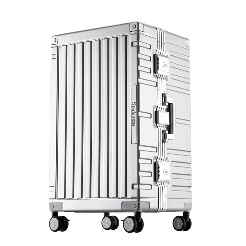 Large Size Aluminum Frame Travel Suitcase Thickened PC Trolley Case 20-inch Boarding Box 24