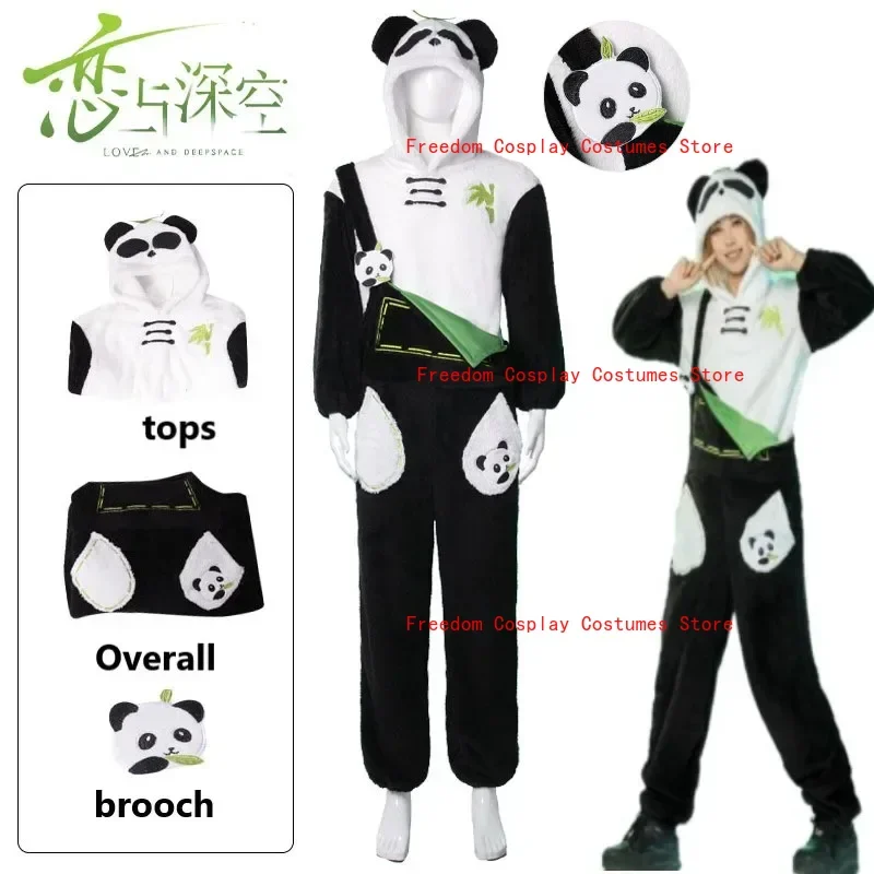 

Game Love And Deepspace Xavier Cosplay Costume Seiya Rafayel Plush Pajamas Panda Uniform Christmas Loungewear for Woman Man