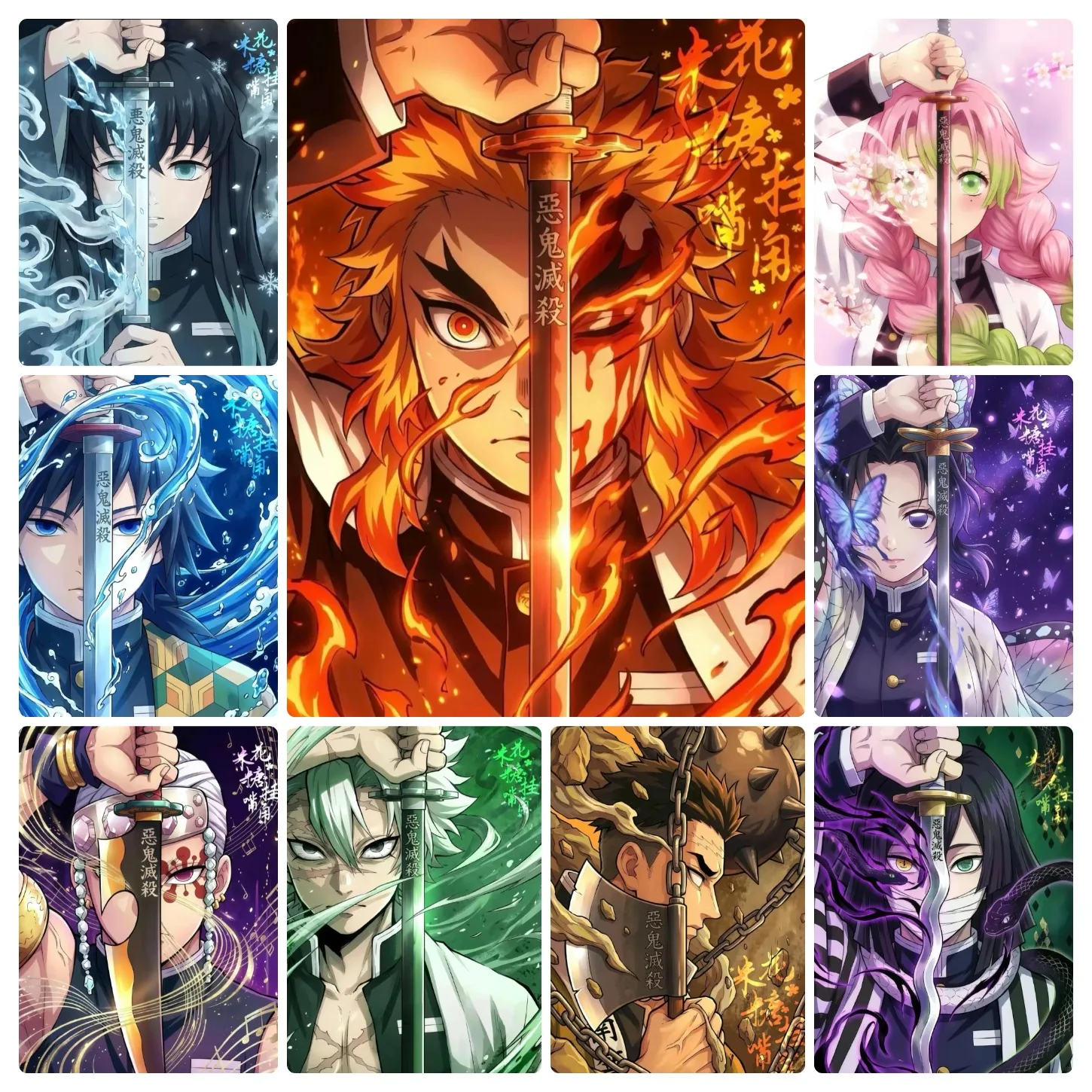 DIY Oil Painting By Numbers Kit Anime Demon Slayer Acrylic Paint By Numbers Diy Numbers Painting Art on Canvas By Numbers