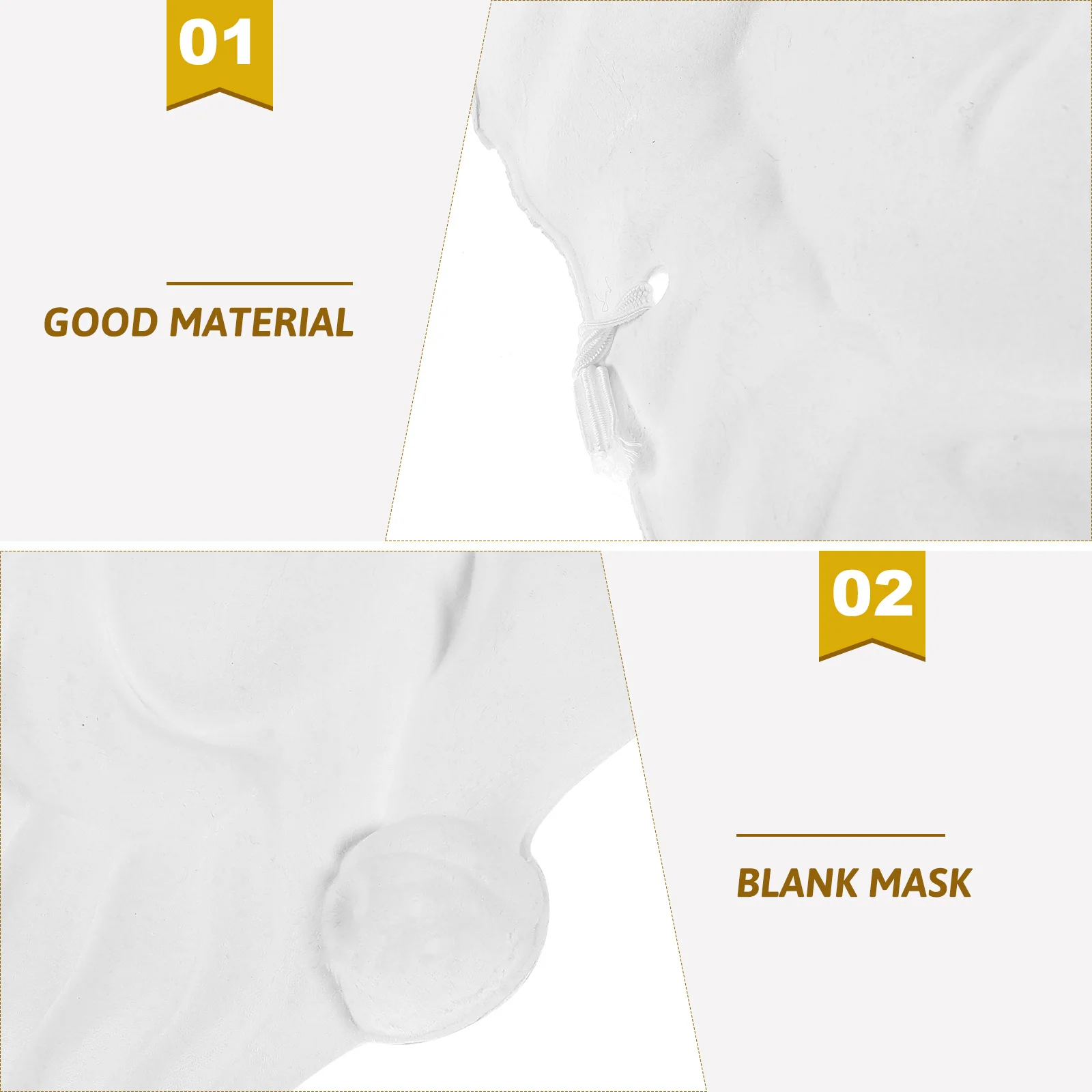

18Pcs Blank Full Mask Santa Claus Unpainted Paper Mask for Art Celebration