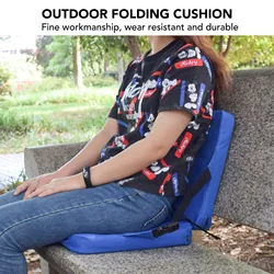 Portable Foldable Chair With Backrest Comfortable Stadium Seat Cushion For Outdoor Camping Beach