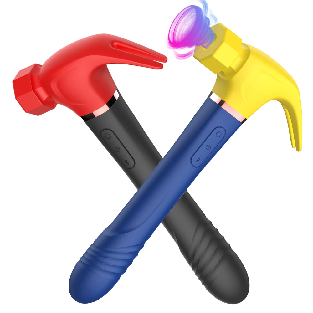 Hammer Vibrator Multifunctional Sex Machine G Spot Stimulation Telescopic Dildo Vaginal Masage Cit Sucking Female Masturbator