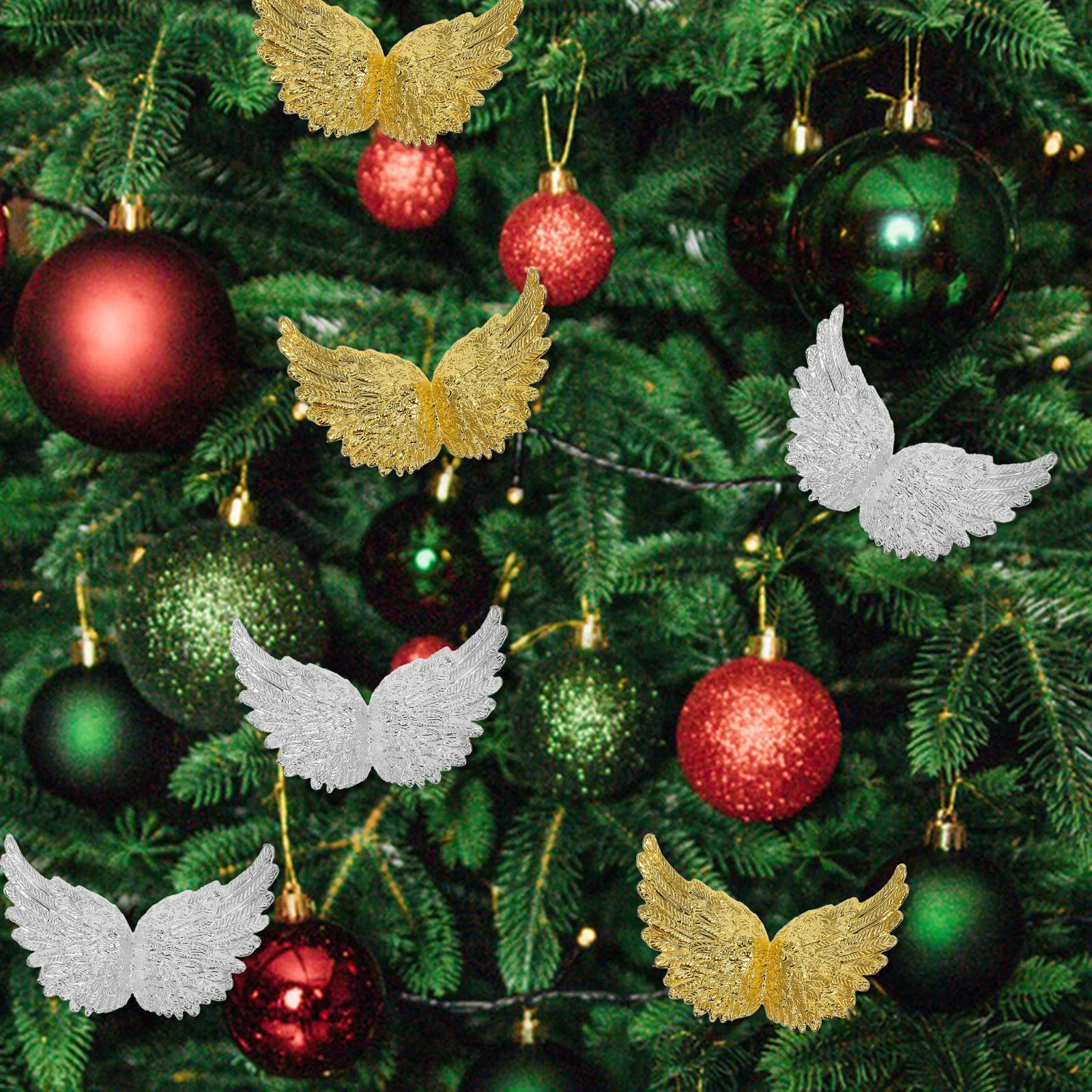 

Angel Wing Ornaments 24pcs Mini Wing Decor for DIY Crafts Cake Topper Craft Making Supplies Festive Decoration Set