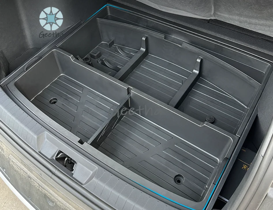 Rear Trunk Storage Box for BYD Song Plus EV Rear Trunk Organizer Storage Box Trunk Leftover Space Storage Box