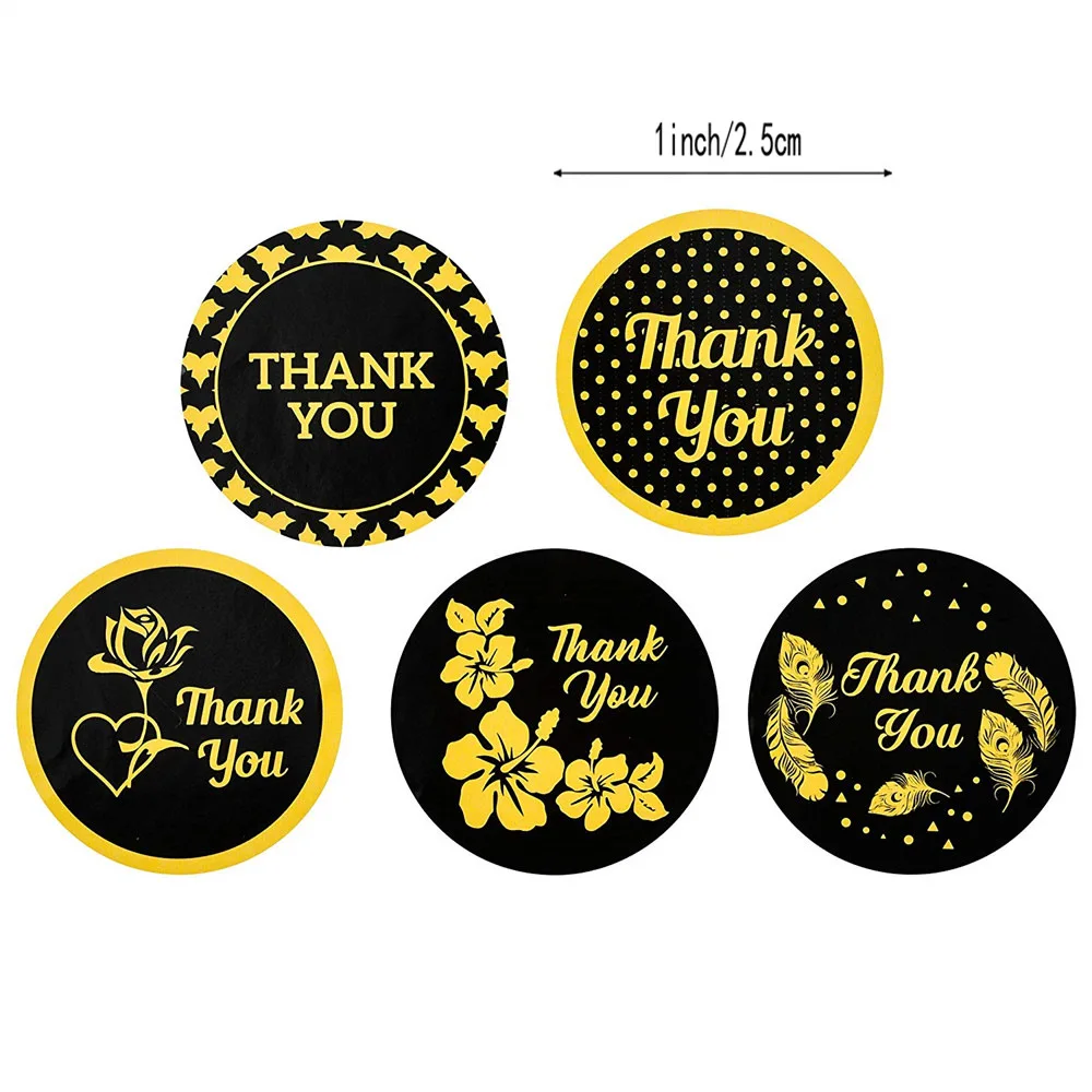 50-500pcs Thank You Sticker Floral Seal Labels Christmas Gift Decoration Sticker Scrapbooking For Package Stationery Sticker