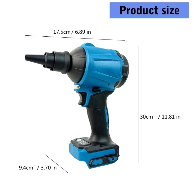 Soplador hojas inalámbrico para batería Soplador eléctrico Motor sin escobillas 4 variables KXRE